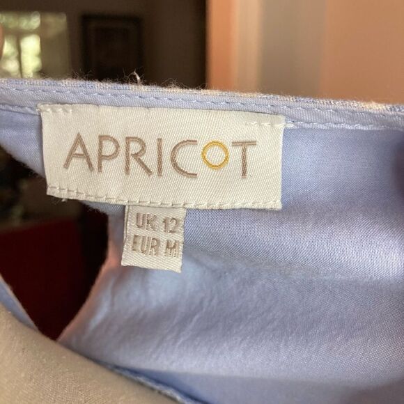 APRICOT BABY BLUE AND WHITE CHECKER DRESS - SZ. M - Picture 4 of 4